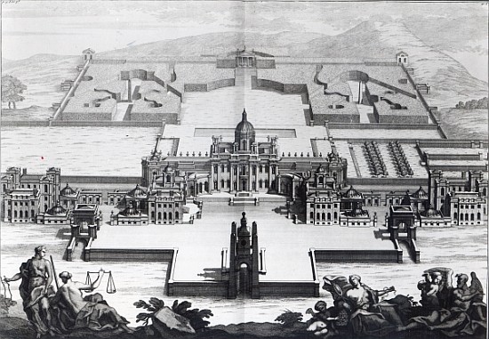Castle Howard, from ''Vitruvius Britannicus'' Colen Campbell; engraved by Hendrik Hulsbergh, c.1718- od (after) Colen Campbell
