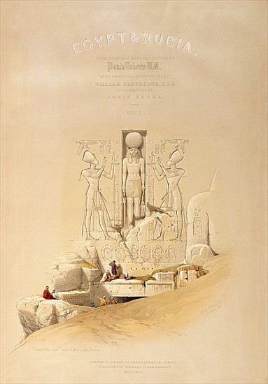The Entrance to the Great Temple of Aboo Simble, Nubia, titlepage of Volume I of ''Egypt and Nubia'' od (after) David Roberts