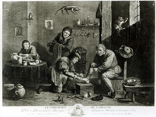 The Country Surgeon; engraved by Thomas Major (1714-99) 1747 od (after) David the Younger Teniers