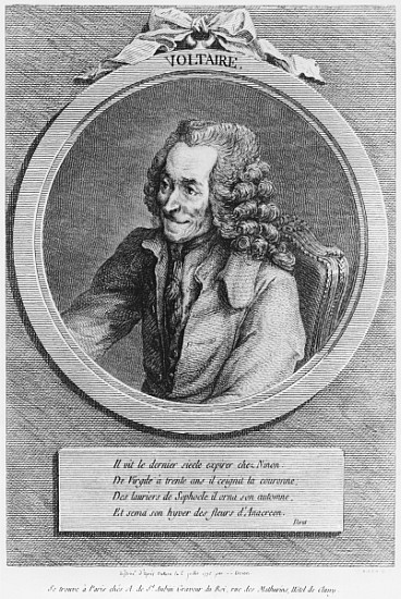 Portrait of Voltaire, from a drawing Denon made on 6th July 1775 od (after) Dominique Vivant Denon