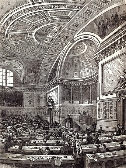 The French Chamber of Peers, from The Illustrated London News, 1st February 1845 od (after) Edouard Renard