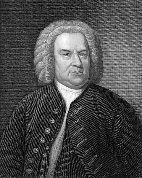 Portrait of Johann Sebastian Bach, German composer od (after) Elias Gottleib Haussmann