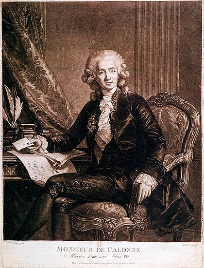 Charles Alexandre de Calonne (1734-1802) General Controller of the Finances of Louis XVI (1754-93) ; od (after) Elisabeth Louise Vigee-Lebrun