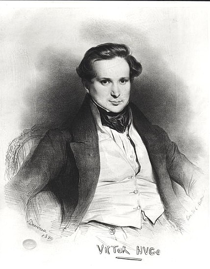 Portrait of Victor Hugo (1802-66); engraved by Charles Etienne Pierre Motte (1785-1836) 1829 od (after) Eugene Deveria