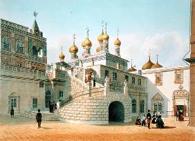 View of the Boyar Palace in the Moscow Kremlin, printed Lemercier, Paris, 1840s