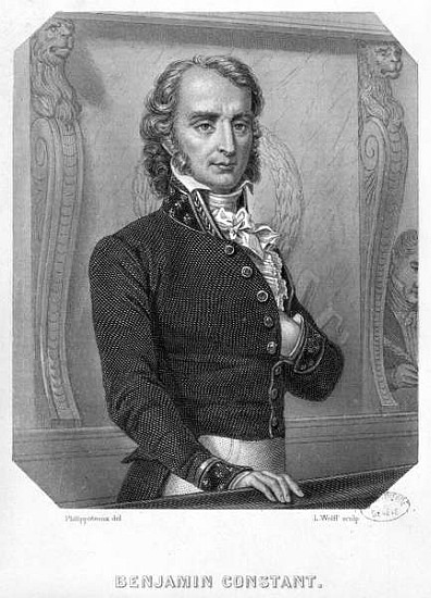 Henri Benjamin Constant de Rebecque (1767-1830) at the Tribune od (after) Felix Philippoteaux