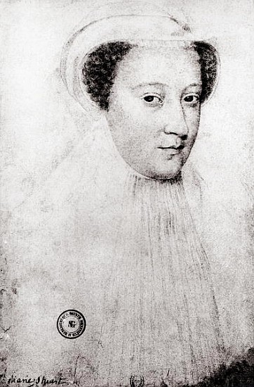 Mary, Queen of Scots (1542-87) in white mourning od (after) Francois Clouet