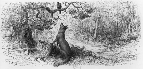 The Crow and the Fox, from ''Fables'' Jean de La Fontaine (1621-95) od (after) Gustave Dore