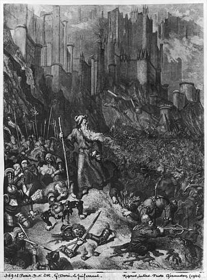 The Wandering Jew; engraved by Felix Jean Gauchard (1825-72) od (after) Gustave Dore