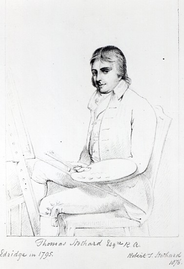 Thomas Stothard Esq. RA; engraved by Robert J. Stothard od (after) Henry Edridge