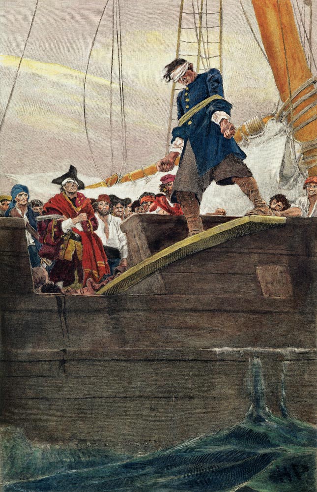 Walking the Plank; engraved by Anderson od (after) Howard Pyle