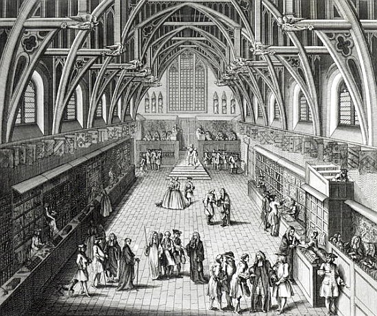 Westminster Hall, The First Day of Term, A Satirical Poem, 1797 ; engraved by C.Mosley od (after) Hubert Gravelot