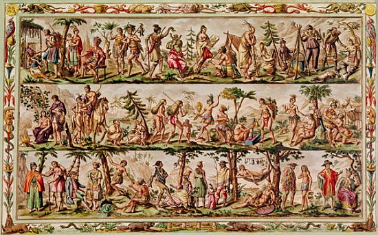 The Principal Peoples of the Americas, c.1798-99 od (after) Jacques Grasset de Saint-Sauveur