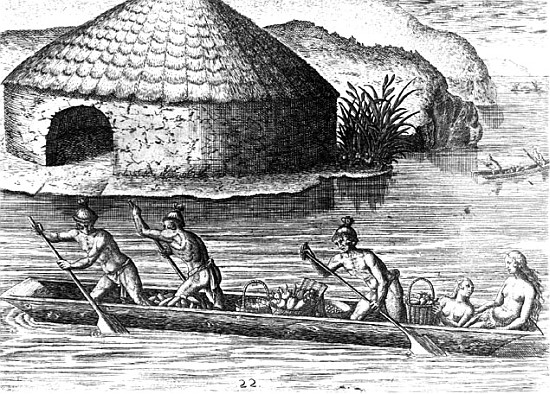 Florida Indians Storing their Crops in the Public Granary, from ''Brevis Narratio''; engraved by The od (after) Jacques (de Morgues) Le Moyne