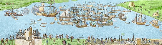 The Encampment of the English Forces near Portsmouth during the Battle of the Solent od (after) James Basire