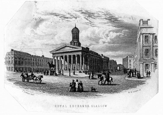 The Royal Exchange, Glasgow; engraved by William Home Lizars od (after) James Stewart
