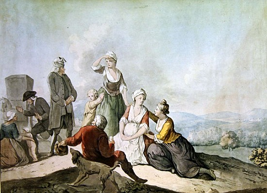 Voltaire Conversing with the Peasants in Ferney od (after) Jean Huber