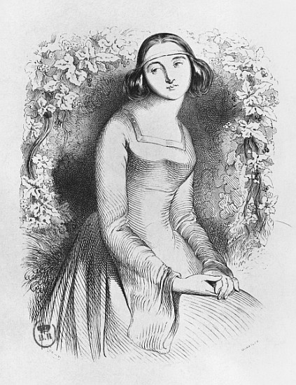 Heloise, illustration from ''Lettres d''Heloise et d''Abelard'' od (after) Jean Francois Gigoux