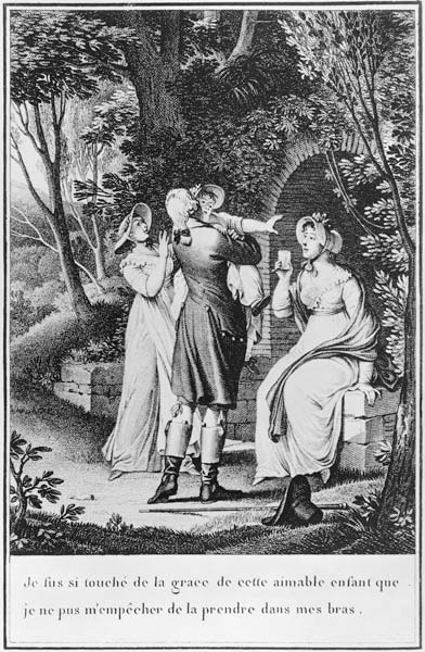 Illustration from ''The Sorrows of Werther'' Johann Wolfgang Goethe (1749-1832) ; engraved by E. Deg od (after) Jean Michel the Younger Moreau