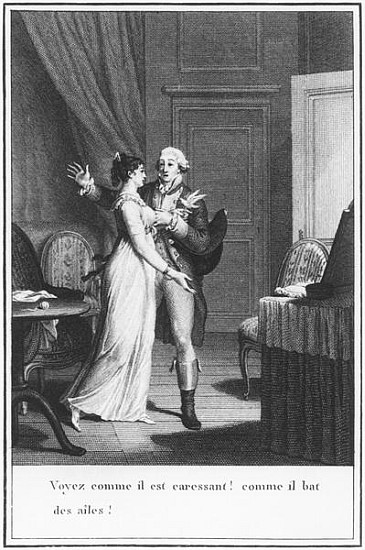 Illustration from ''The Sorrows of Werther'' Johann Wolfgang Goethe (1749-1832) ; engraved by Jean B od (after) Jean Michel the Younger Moreau