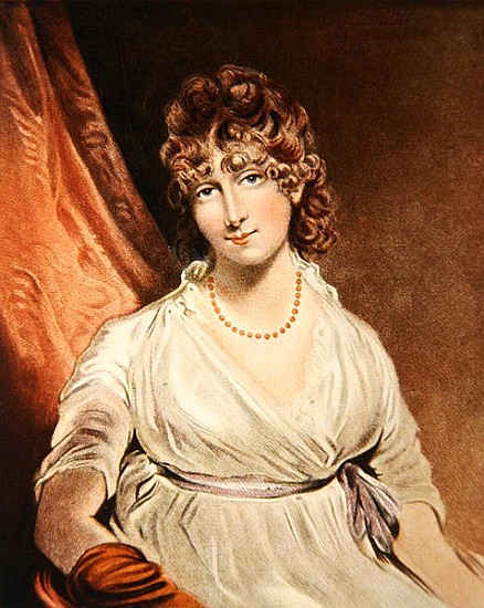 Portrait of the Honourable Mrs. Bouverie ; engraved by I.R Smith (fl.1800-30) od (after) John Hoppner