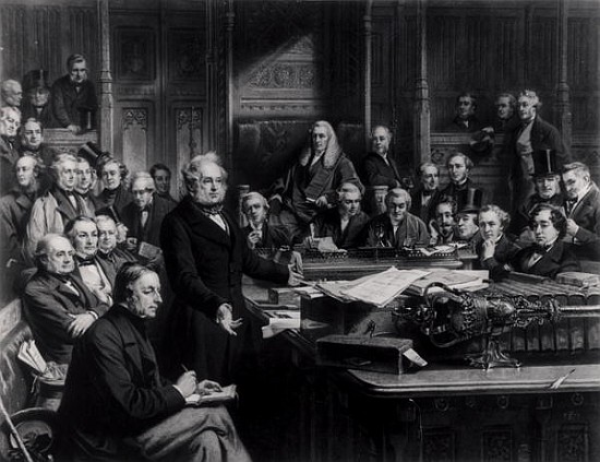 The House of Commons in 1860: Lord Palmerston Addressing the House during the Debate on the Treaty w od (after) John Phillip