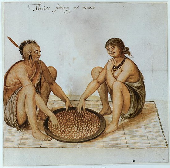 Indian Man and Woman Eating od (after) John White