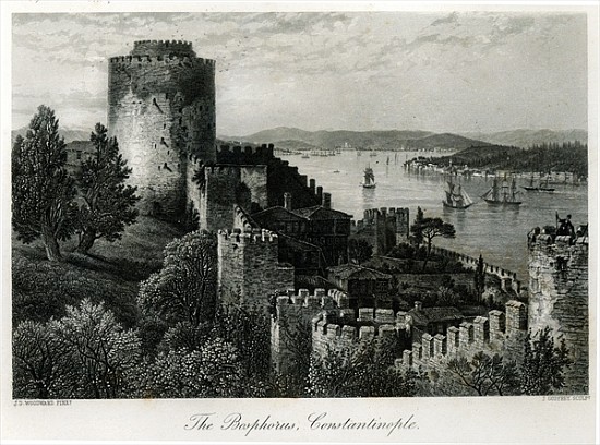 The Bosphorus, Constantinople; engraved by J. Godfrey od (after) John Douglas Woodward