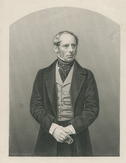 Sir John Somerset Pakington ; engraved by D.J. Pound from a photograph, from ''The Drawing-Room of E od (after) John Jabez Edwin Paisley Mayall