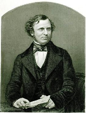 Edward Henry Smith Stanley, Lord Stanley; engraved by D.J. Pound from a photograph, from ''The Drawi
