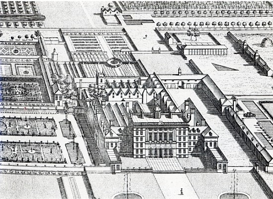 Badminton House on the County of Gloucester; engraved by Johannes Kip(detail of 192764) od (after) Leonard Knyff