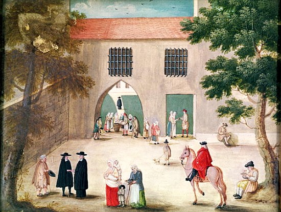 Distributing Alms to the Poor, from ''L''Abbaye de Port-Royal'', c.1710 od (after) Louise Madelaine Cochin