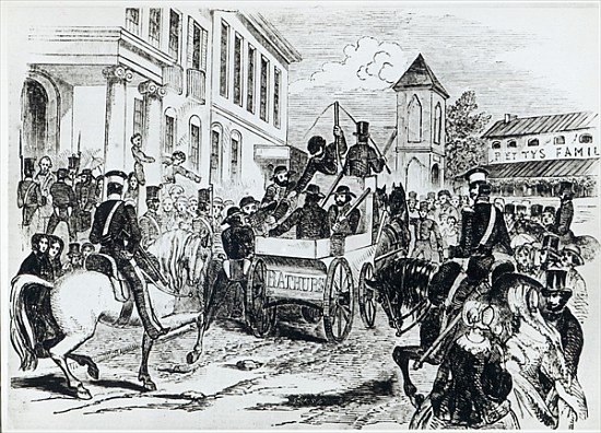 Arrival of the Government Conveyance at the Colonial Treasury, Sydney, on 21st August 1851, from ''T od (after) Marshall Claxton