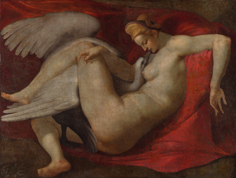 Leda and the Swan, after 1530. Artist: Buonarroti, Michelangelo, (School) od (after) Michelangelo Buonarroti