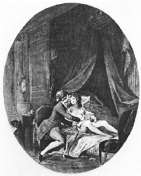 Valmont and Emilie, illustration from ''Les Liaisons Dangereuses'' Pierre Choderlos de Laclos (1741-