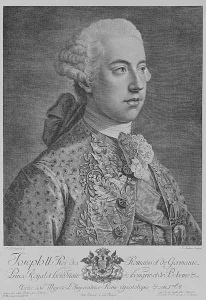 Joseph II, Holy Roman Emperor; engraved by Anton Tischler od (after) Peter Lion
