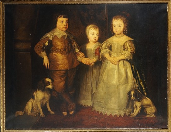 Group portrait of the children of King Charles I, full length od (after) Sir Anthony van Dyck