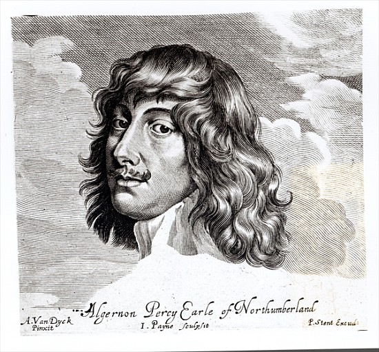 Portrait of Algernon Percy, Tenth Earl of Northumberland (1602-1668); engraved by John Payne (fl. 16 od (after) Sir Anthony van Dyck