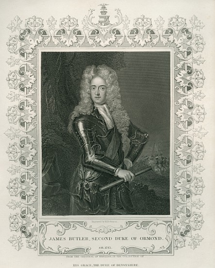 James Butler, 2nd Duke of Ormond; engraved by Henry Robinson od (after) Sir Godfrey Kneller