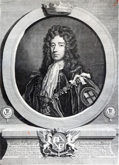 James Douglas, 2nd Duke of Queensberry; engraved by Louis du Guernier II od (after) Sir Godfrey Kneller