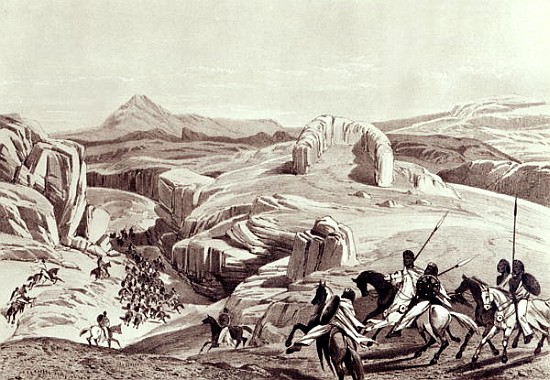 Wadela Plateau (Abyssinian Horsemen); engraved by J.Ferguson od (after) Sir Richard Rivington Holmes