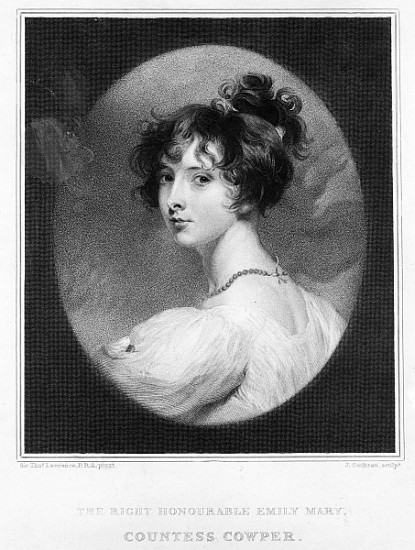 Emily Mary, Countess Cowper od (after) Sir Thomas Lawrence
