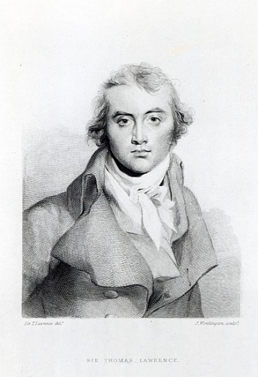 Self Portrait; engraved by J. Worthington od (after) Sir Thomas Lawrence