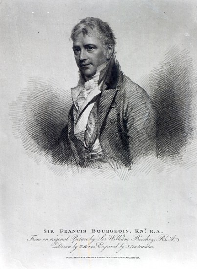 Sir Francis Bourgeois, after a drawing by W. Evans; engraved by J. Vendramini od (after) Sir William Beechey