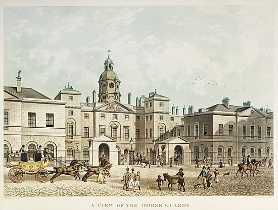 A view of the Horse Guards from Whitehall ; engraved by J.C Sadler od (after) Thomas Hosmer Shepherd