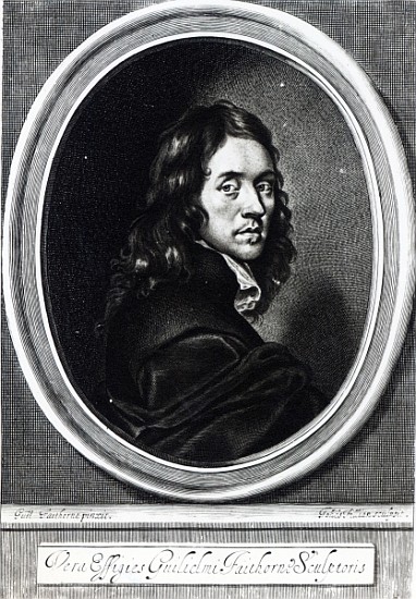 Self-portrait; engraved by John Fillian, c.1658-70 od (after) William Faithorne