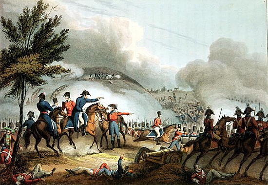 Battle of Salamanca, 22nd July 1812, etched J. Clarke, colouredM. Dubourg od (after) William Heath