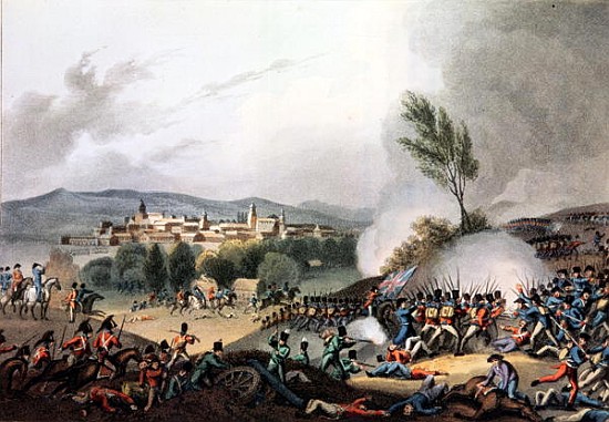 Battle of Vittoria, 21st June, 1813, etched I. Clark, aquatintedM. DuBourg od (after) William Heath