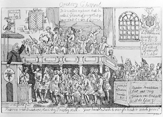 Oratory Chappel, c.1746 od (after) William Hogarth