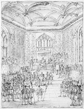 Henry VIII receiving Montmorency, the French Ambassador, at Hampton Court